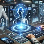 A-futuristic-digital-workspace-featuring-two-AI-assistants-represented-as-holographic-interfaces.-One-AI-has-a-sleek-modern-design-with-a-blue-glow-.webp