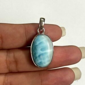 Tranquil Radiance: The Larimar Pendant Charm