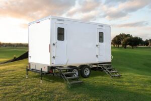 Luxury Bathroom Trailer Stockton – Premium Restroom Rentals for Events and Projects