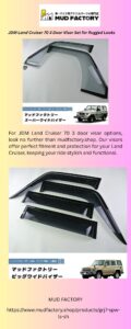 JDM Land Cruiser 70 3 Door Visor Set for Rugged Looks